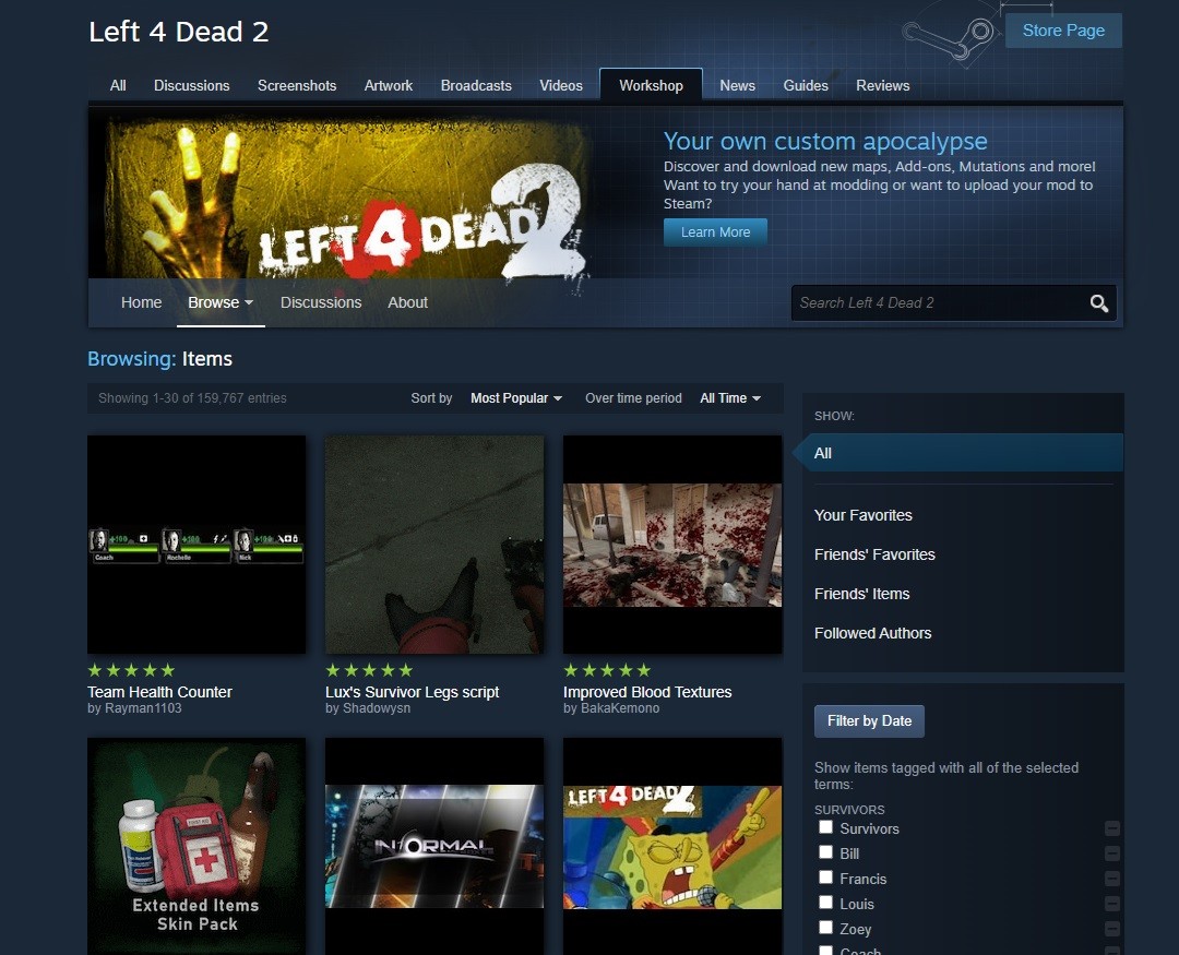 Link to Left 4 Dead 2 Steam Workshop